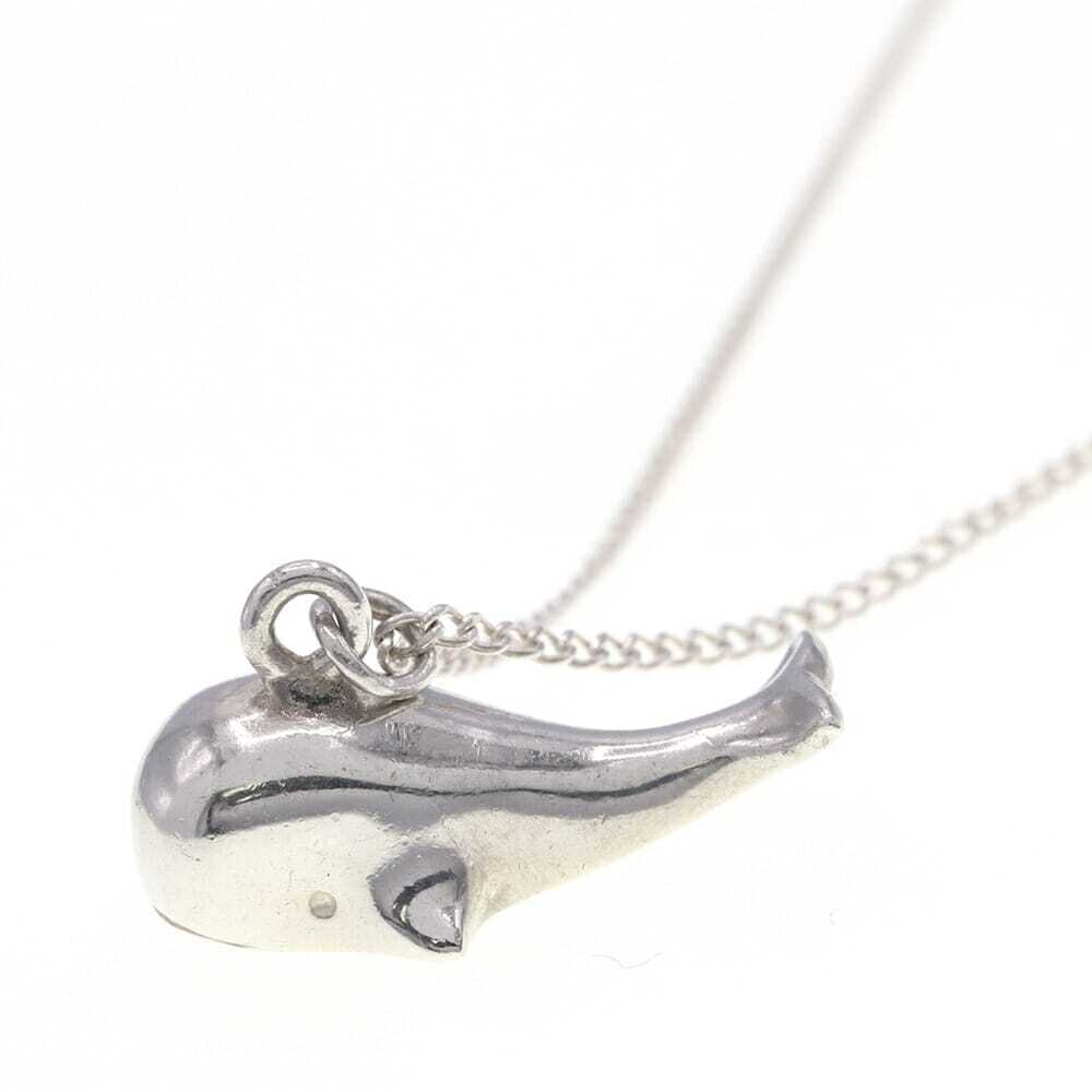 Tiffany Co necklace whale pendant sterling silver